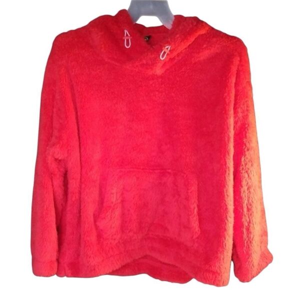Women's Fuzzy Sherpa Pullover Hoodie Jacket Size M & L/G - Picture 1 of 6